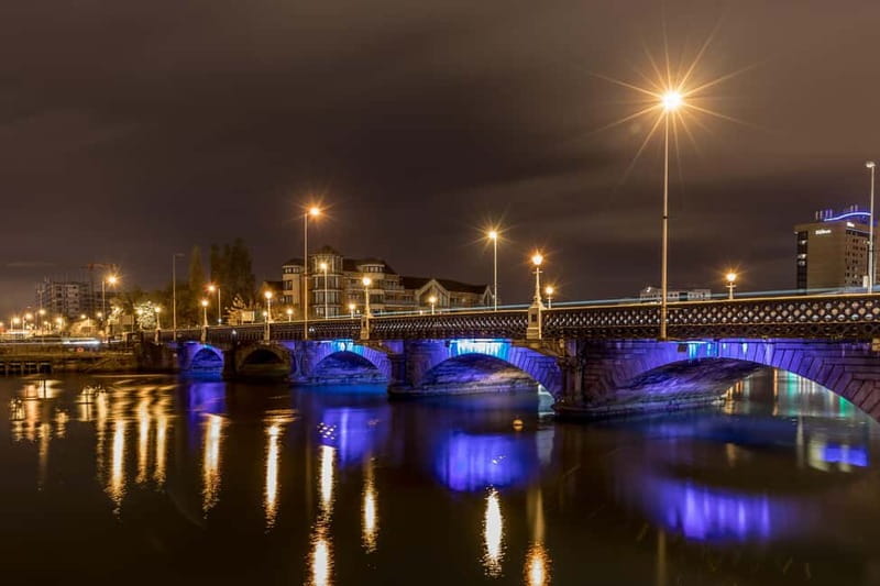 Belfast: Guided Nighttime Hydrobike Tour on the River Lagan - The River Lagan after dark