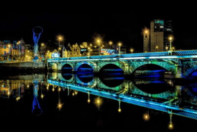 Guided Nighttime Hydrobike Tour on the River Lagan