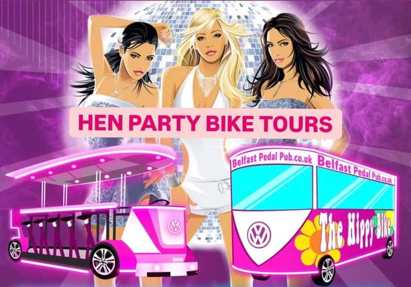 Belfast: Luxury Pink Hen Party Bike Tour (BYOB) - Starting at the Surf Shack on Royal Avenue