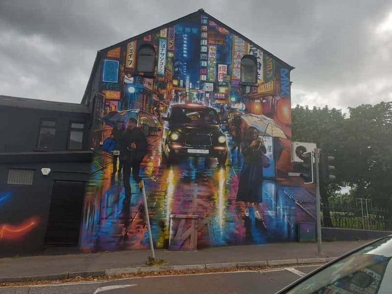 Belfast: Private Black Taxi Cab Political Murals Tour - Divis Tower and the first view of West Belfast