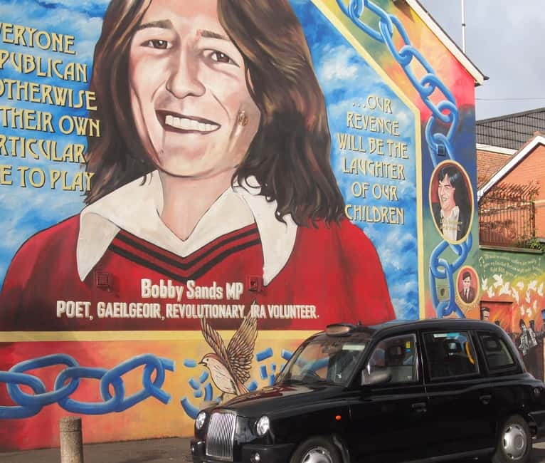 Belfast: Private Black Taxi Cab Political Murals Tour - Bombay Street and the memory of division