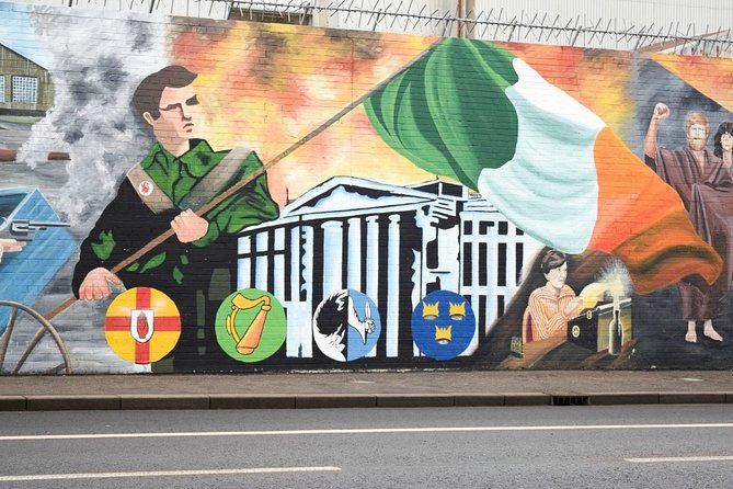 Belfast's Political Mural Taxi Tour - Bobby Sands mural and Divis Tower: starting with the context