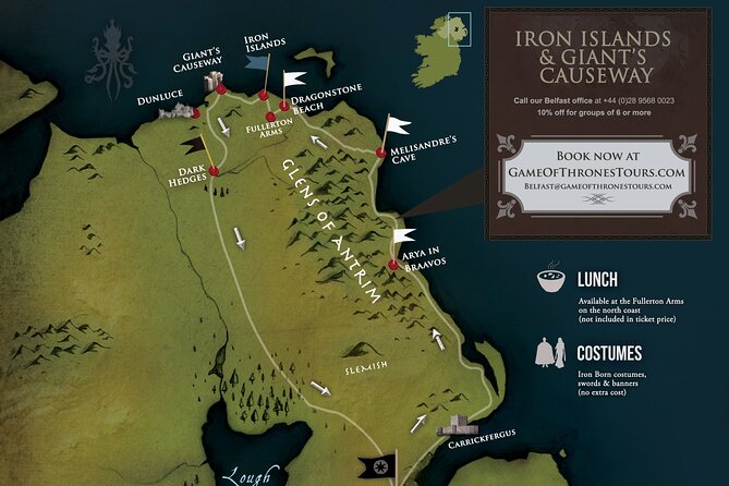 From Belfast: Game of Thrones, Iron Islands & Giant's Causeway - Setting out from Belfast at 7:45