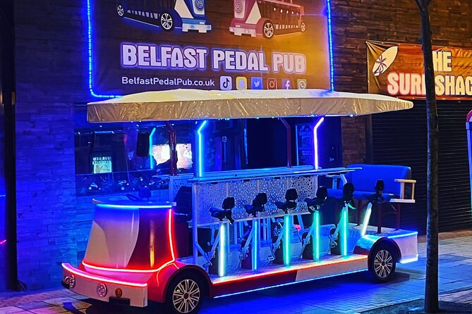 Party Bike Tour of Belfast - The Albert Memorial Clock and a famous Belfast landmark